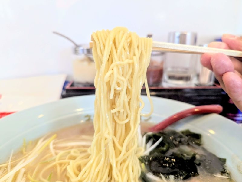 ラーメンショップ磐田竜洋店のあっさり煮干しラーメンの麺