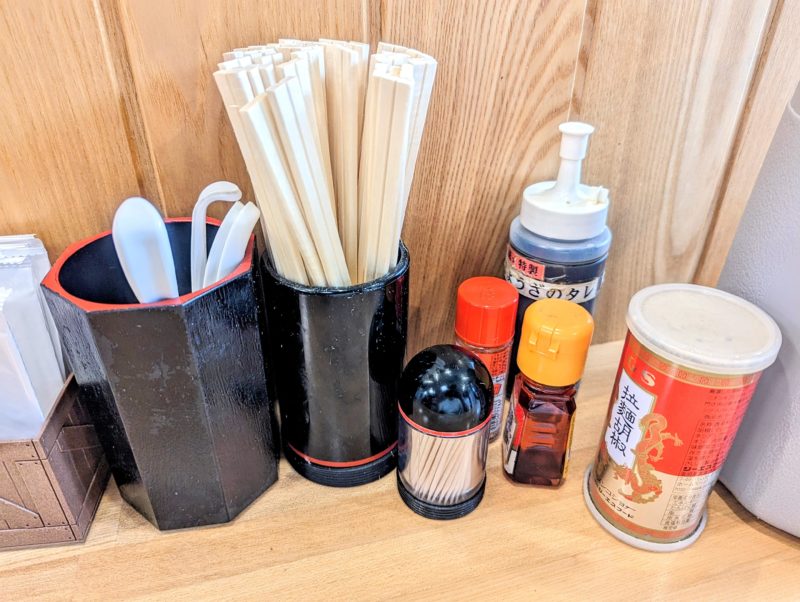 中華そば誠の卓上調味料