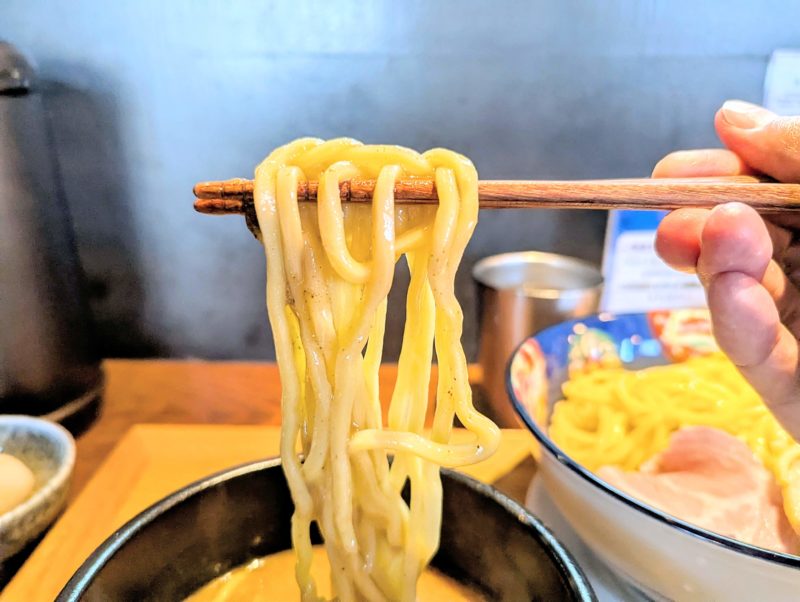 おダシと銀しゃり中華そば雲雀の濃厚魚介つけ麺の麺