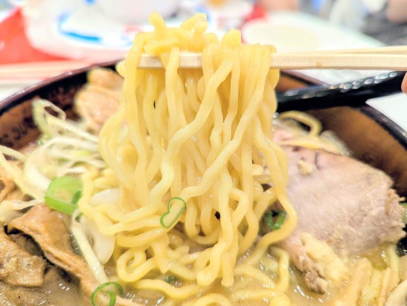 札幌みそのの炙り豚盛り味噌らーめんの麺